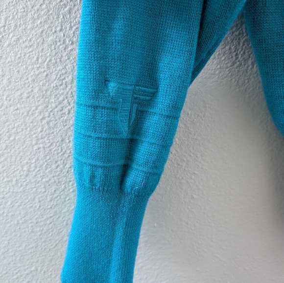 Tyrolia By Head Vintage Ski Sweater Turquoise Medium Wool Acrylic Blend - Picture 3 of 7